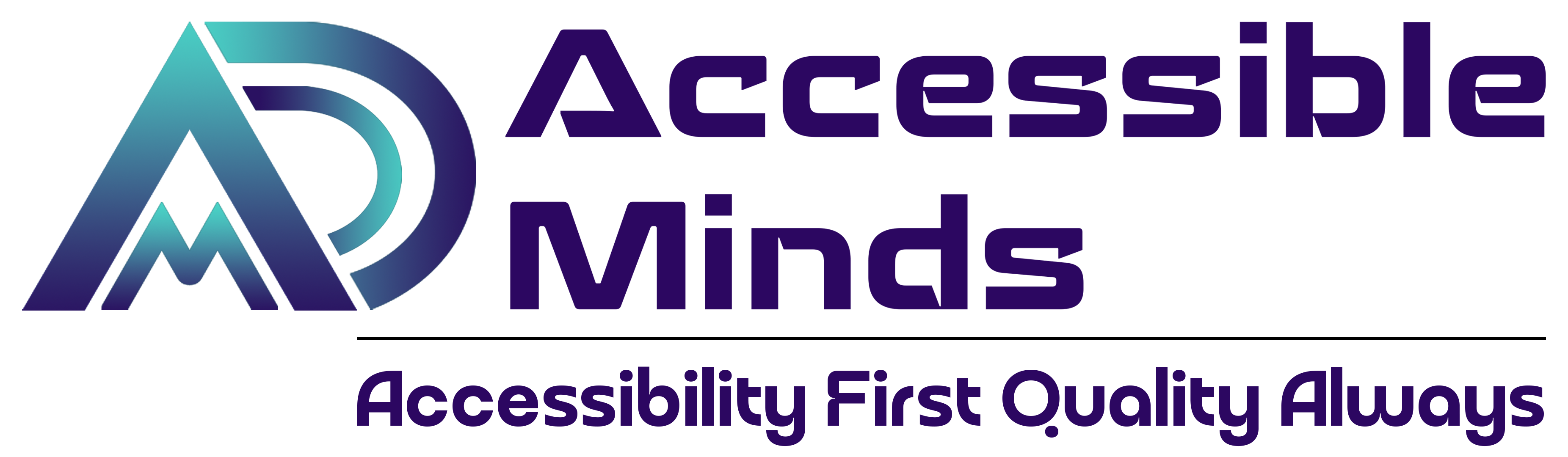 Accessible minds logo accessibility first quality always